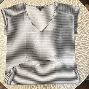 Black & white striped dress shirt
